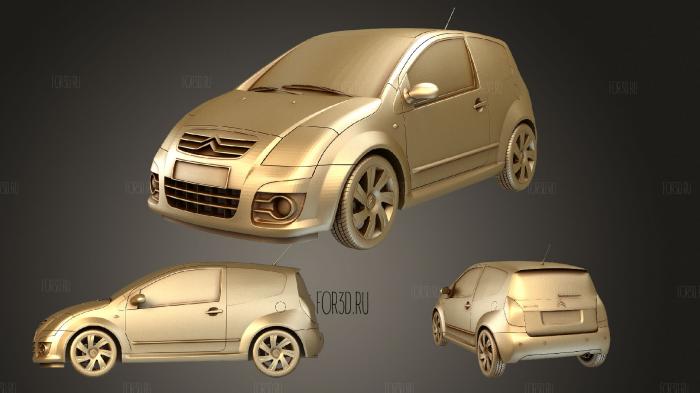 Citroen C2 2008 3d stl модель для ЧПУ